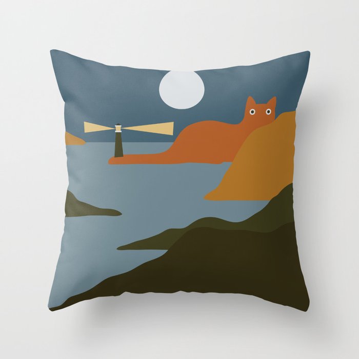 Cat Landscape 20 Throw Pillow Gallery Image 6