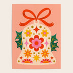 Retro Christmas Sleigh Bell Poster Gallery Image 4