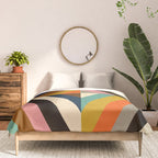 Mid Century Geometric Pattern Technicolor Diamond  Comforter Gallery Image 3