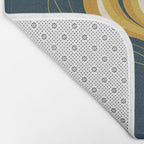  Fleur Exotique - Floral Minimalism in Mustard and Navy  Bath Mat Gallery Image 2