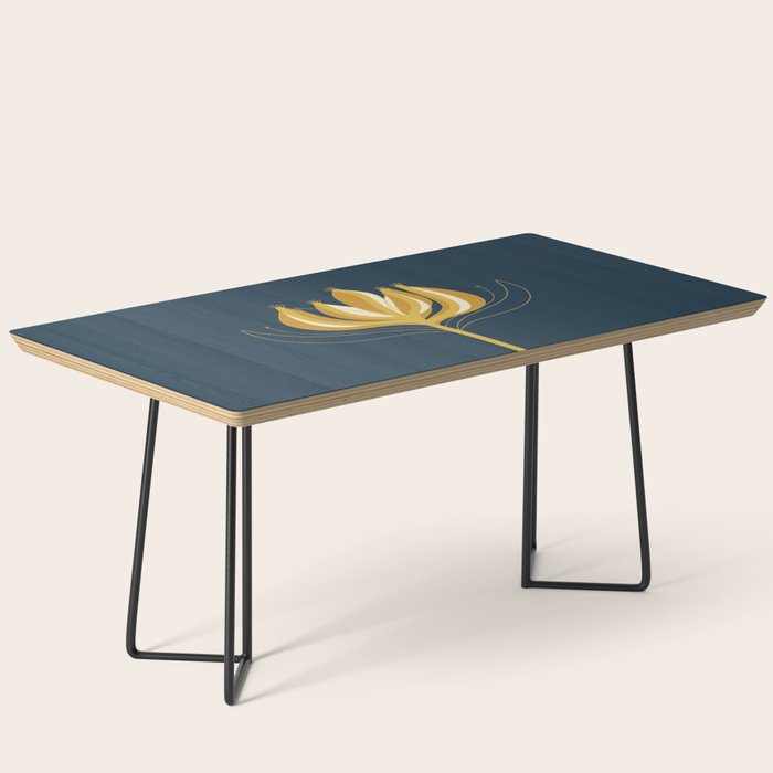  Fleur Exotique - Floral Minimalism in Mustard and Navy  Coffee Table Gallery Image 1