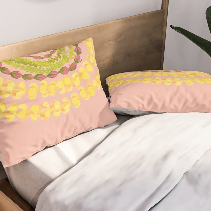 Lei Drape Puakenikeni Pakalana Lokelani Pillow Sham Gallery Image 2