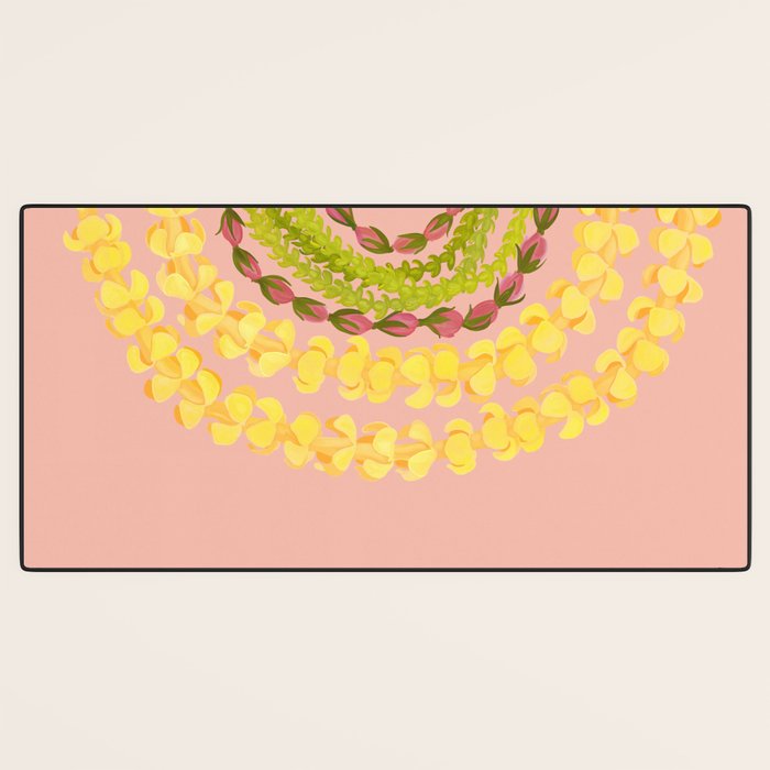 Lei Drape Puakenikeni Pakalana Lokelani Desk Mat Gallery Image 3