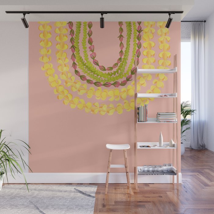 Lei Drape Puakenikeni Pakalana Lokelani Wall Mural Gallery Image 1