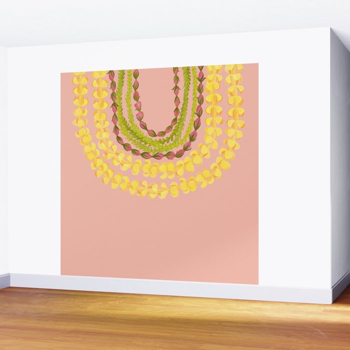 Lei Drape Puakenikeni Pakalana Lokelani Wall Mural Gallery Image 2