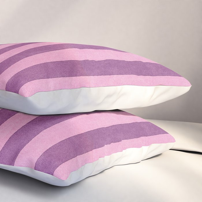 STRIPES - 004 - purple Pillow Sham Gallery Image 3