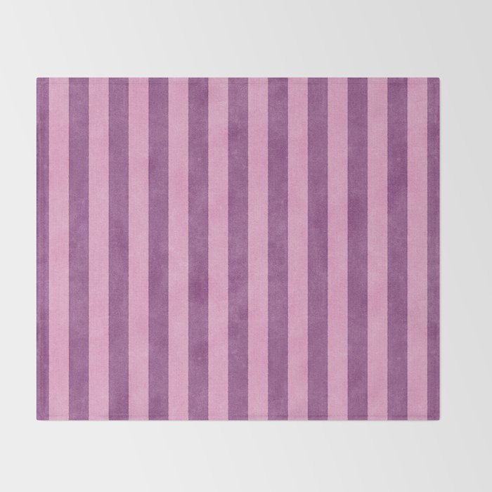 STRIPES - 004 - purple Throw Blanket Gallery Image 2