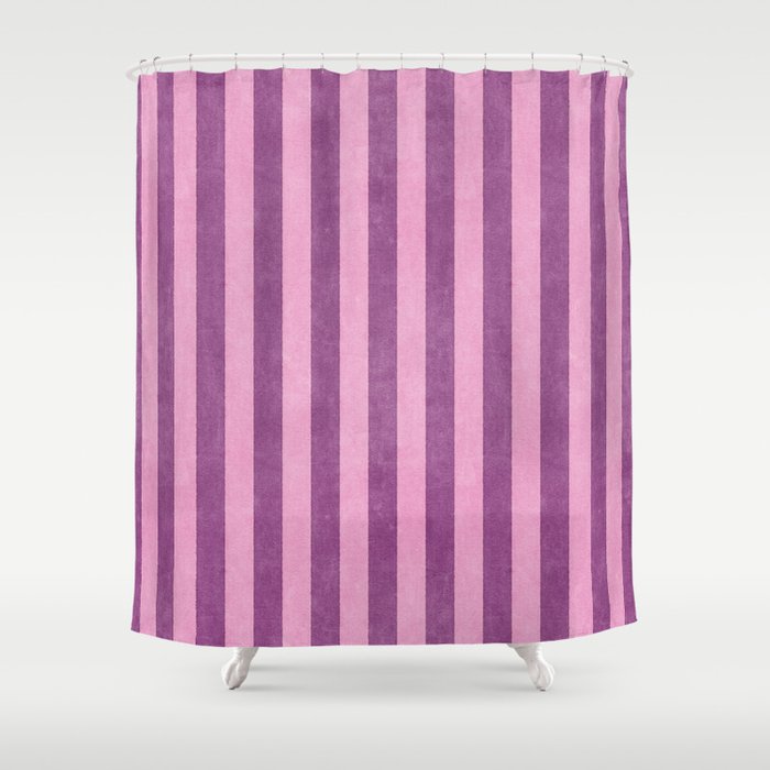 STRIPES - 004 - purple Shower Curtain Gallery Image 1