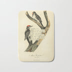 Bird Divinations: Maria's Woodpecker (about: almanacofbirds.org) Bath Mat Gallery Image 1