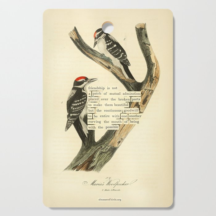 Bird Divinations: Maria's Woodpecker (about: almanacofbirds.org) Cutting Board Gallery Image 1