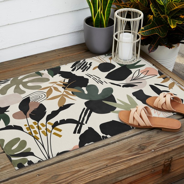 Modern simple jungle 52 Outdoor Rug Gallery Image 2