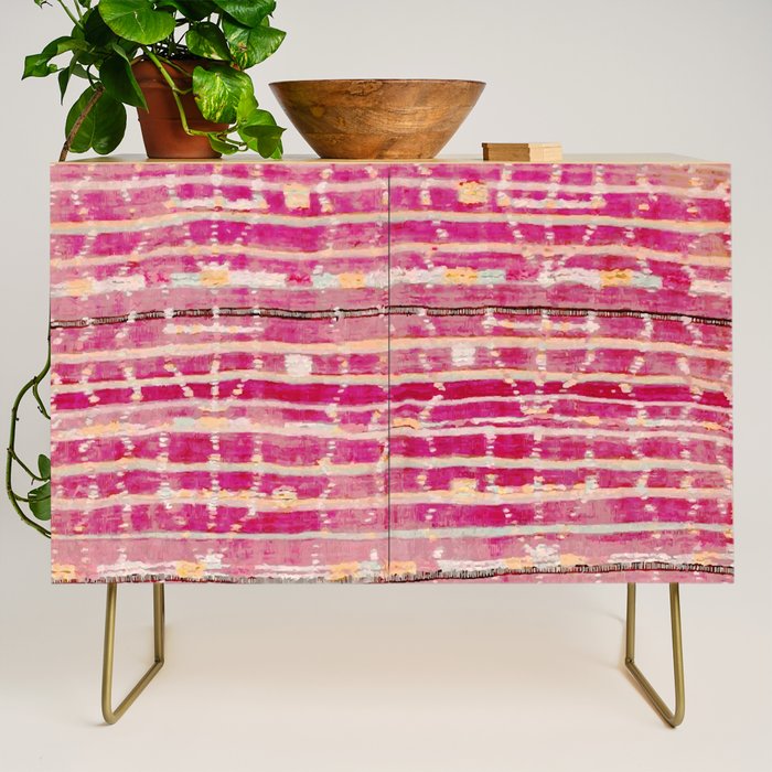 Moroccan Kilim Colorful Vintage Geometric Print Credenza Gallery Image 1