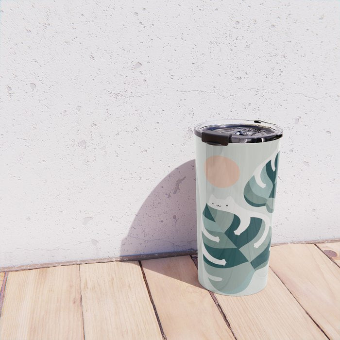Cat and Plant 38 Travel Mug Gallery Image 4