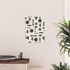Playful Bauhaus geometric black shapes Poster Gallery Image 2