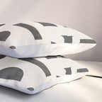 Playful Bauhaus geometric black shapes Pillow Sham Gallery Image 3