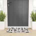 Playful Bauhaus geometric black shapes Welcome Mat Gallery Image 3