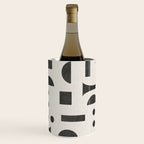 Playful Bauhaus geometric black shapes Wine Chiller Gallery Image 3