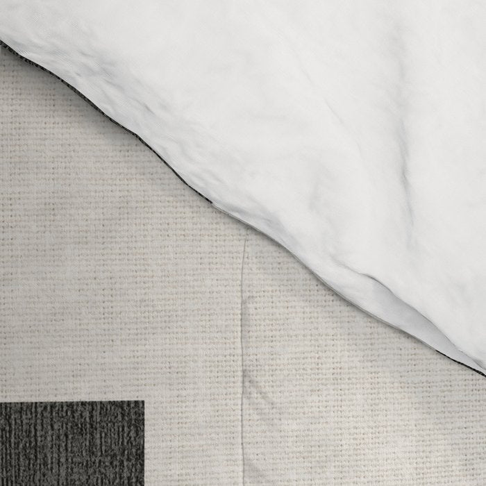 Playful Bauhaus geometric black shapes Comforter Gallery Image 4