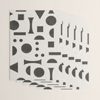 Playful Bauhaus geometric black shapes Wrapping Paper Gallery Image 3