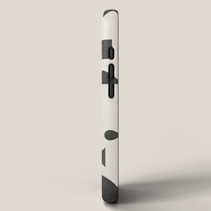 Playful Bauhaus geometric black shapes iPhone Case Gallery Image 2