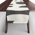 Playful Bauhaus geometric black shapes Table Runner Gallery Image 1