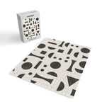 Playful Bauhaus geometric black shapes Jigsaw Puzzle Gallery Image 2