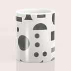 Playful Bauhaus geometric black shapes Coffee Mug Gallery Image 4