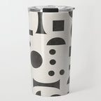 Playful Bauhaus geometric black shapes Travel Mug Gallery Image 1