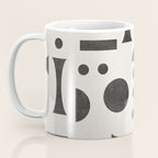 Playful Bauhaus geometric black shapes Coffee Mug Gallery Image 3