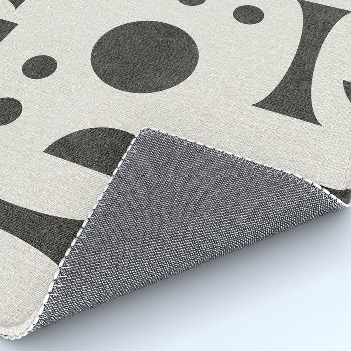 Playful Bauhaus geometric black shapes Rug Gallery Image 4