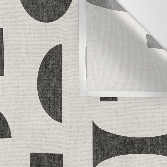 Playful Bauhaus geometric black shapes Wall Tapestry Gallery Image 3