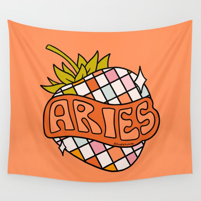 Aries Strawberry Wall Tapestry Gallery Image 1