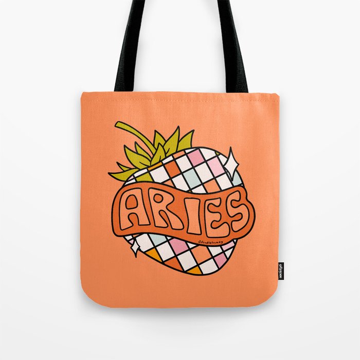 Aries Strawberry Tote Bag Gallery Image 1