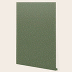 Confetti Pink Gold Cream On Muted Green Wallpaper Gallery Image 2