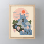 Blue Castle Mini Art Print Gallery Image 1