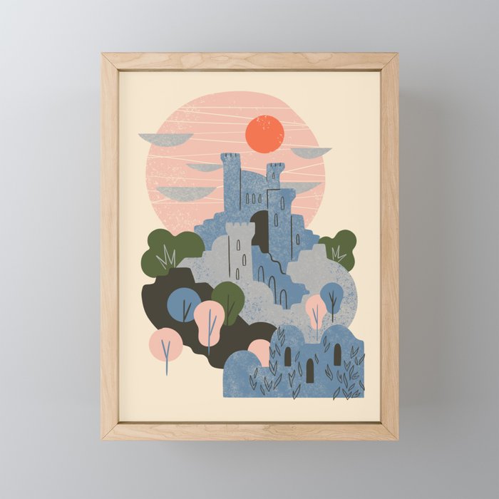 Blue Castle Mini Art Print Gallery Image 1