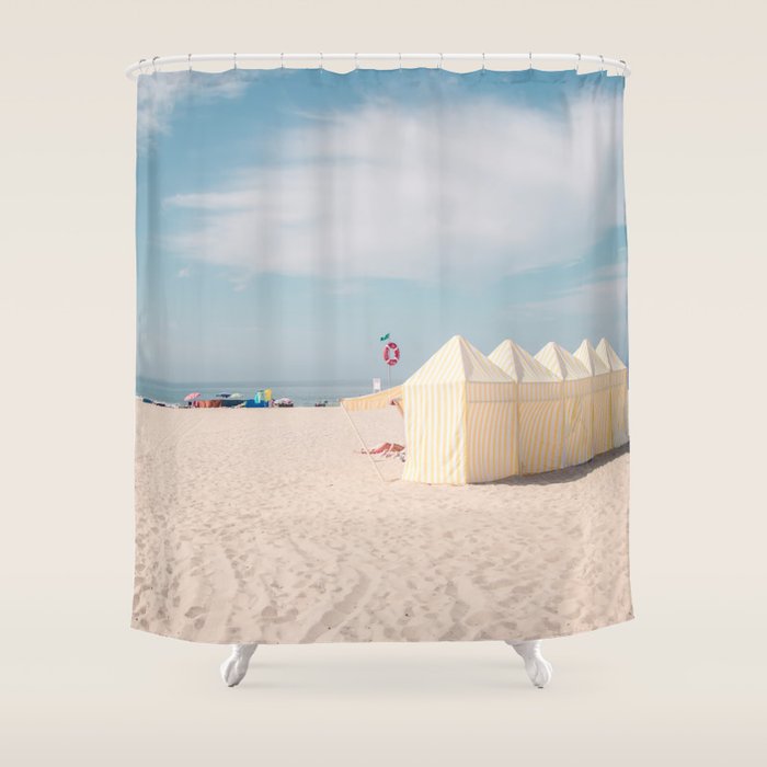 Beach Summer Vibes - ocean travel photography Shower Curtain Gallery Image 1
