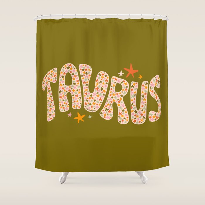 Starry Taurus Shower Curtain Gallery Image 1