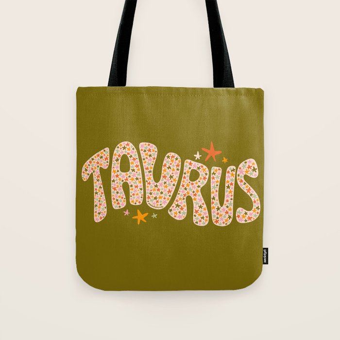 Starry Taurus Tote Bag Gallery Image 1
