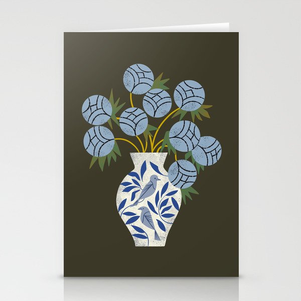 Bird Vase Bouquet Stationery Card Gallery Image 1