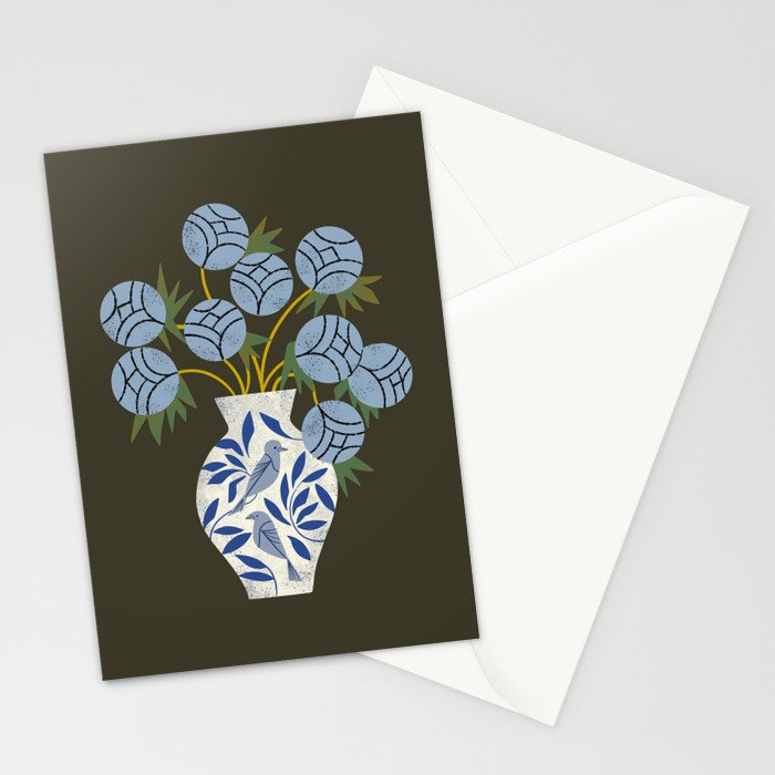 Bird Vase Bouquet Stationery Card Gallery Image 2