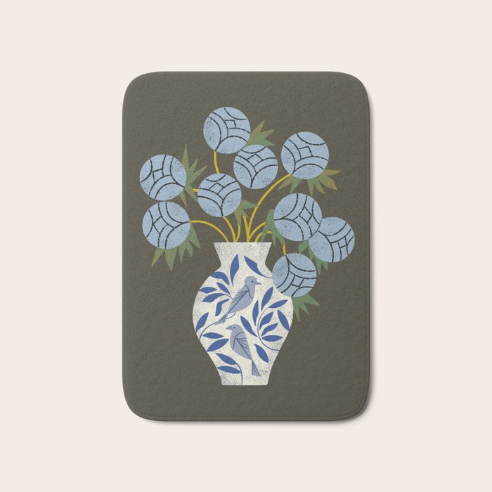Bird Vase Bouquet Bath Mat Gallery Image 1