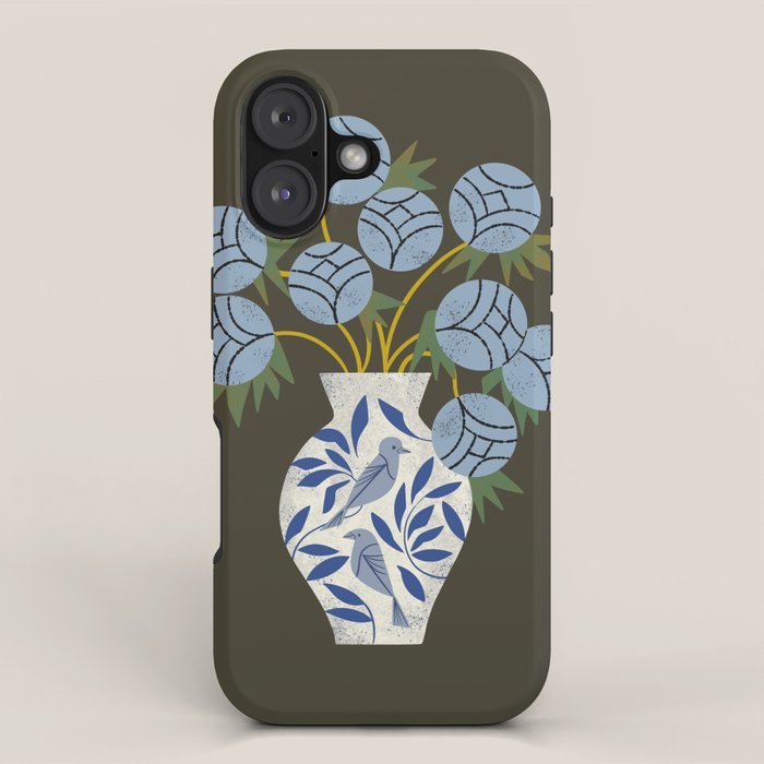 Bird Vase Bouquet iPhone Case Gallery Image 1