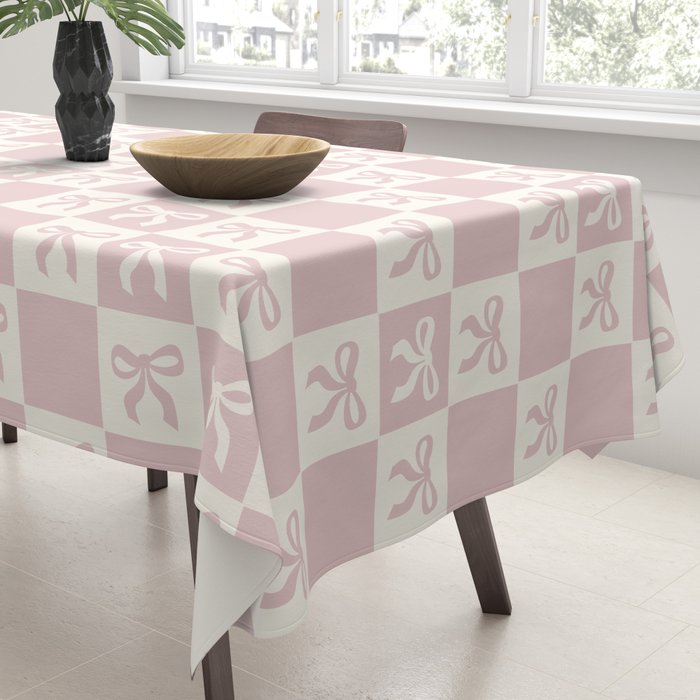 coquette bows in pink Tablecloth Gallery Image 3