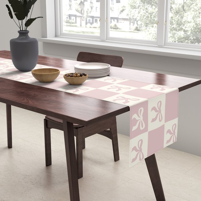 coquette bows in pink Table Runner Gallery Image 2