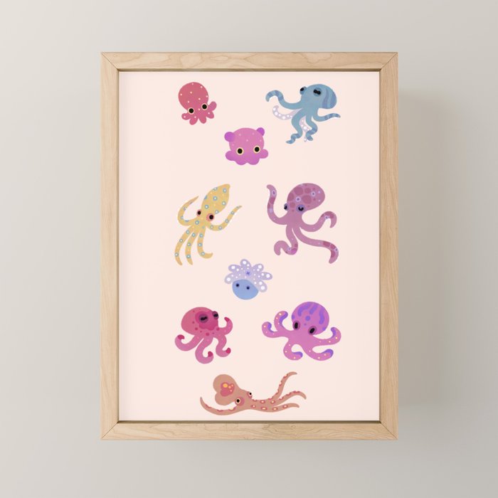 Octopus Mini Art Print Gallery Image 1