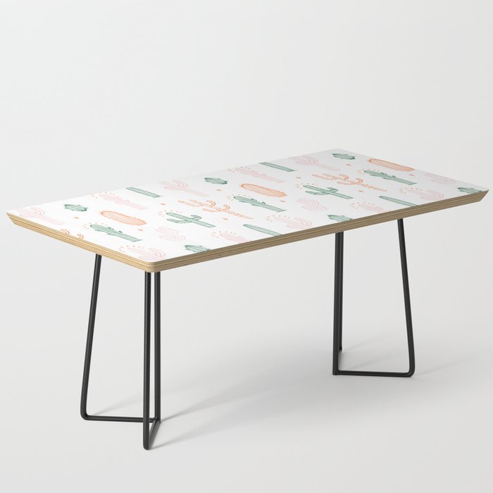 Retro hand drawn cactus plant pattern Coffee Table Gallery Image 1