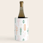 Retro hand drawn cactus plant pattern Wine Chiller Gallery Image 1