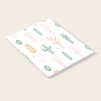 Retro hand drawn cactus plant pattern Notebook Gallery Image 2