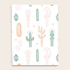 Retro hand drawn cactus plant pattern Notebook Gallery Image 4